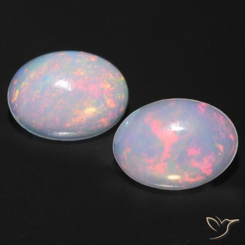 0.81ctw Natural Multicolorido Opala, oval, Transparente