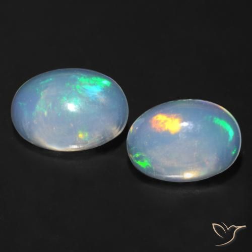 0.85ctw Natural Multicolorido Opala, oval, Transparente