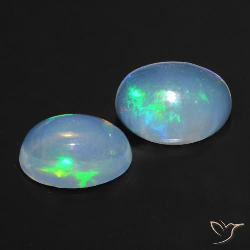 Pedras preciosas de Opala Multicolorido natural de 0.85 ct, oval, Transparente