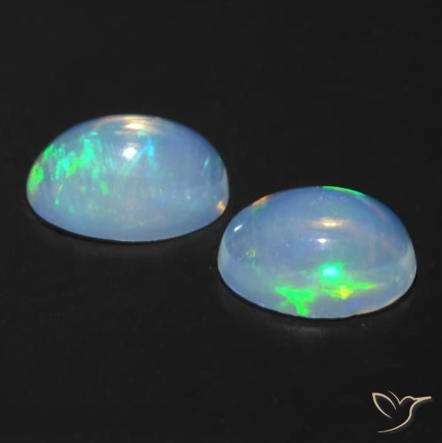 Pedras preciosas de Opala Multicolorido natural de 0.85 ct, oval, Transparente