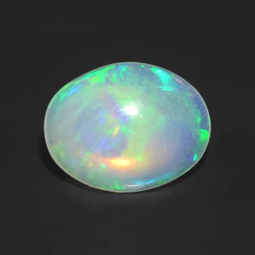 Opala Multicolorido Natural 0,79ct, Corte Oval, Transparente