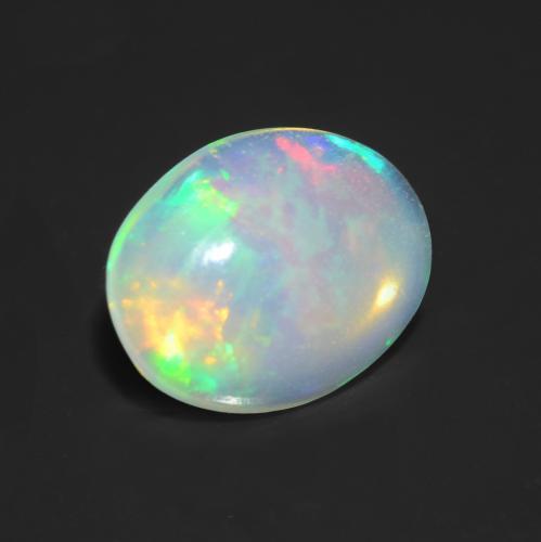 Opala Multicolorido Natural 0,79ct, Corte Oval, Transparente