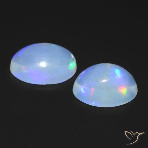 Pedras preciosas de Opala Multicolorido natural de 1.07 ct, oval, Transparente