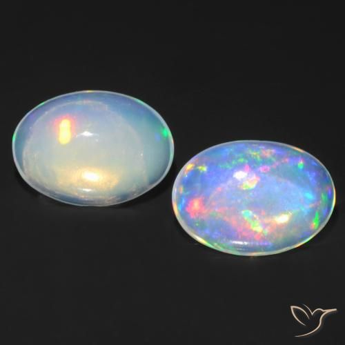 0.85ctw Natural Multicolorido Opala, oval, Transparente