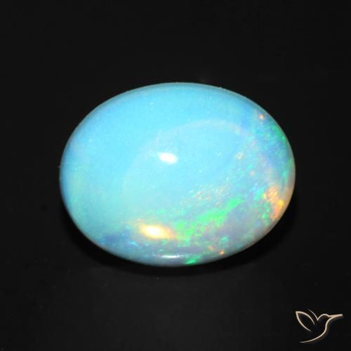 Opala oval de 1,25 quilates, 9,1 x 7,1 mm da Austrália, Photo A