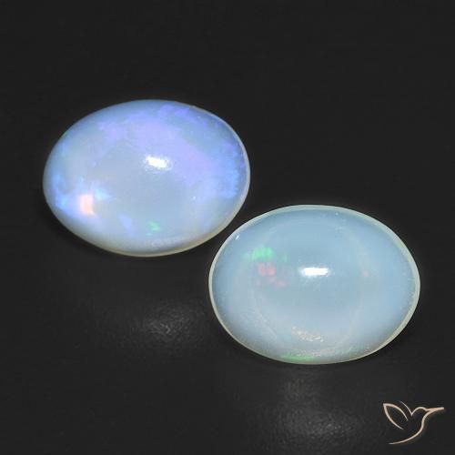 1.50ctw Natural Multicolorido Opala, oval, Transparente
