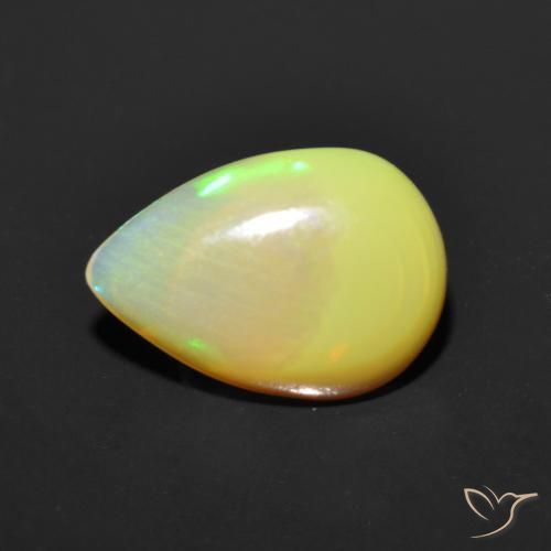 Opala Multicolorido Natural 0.87ct, Formato de pêra, Translúcido