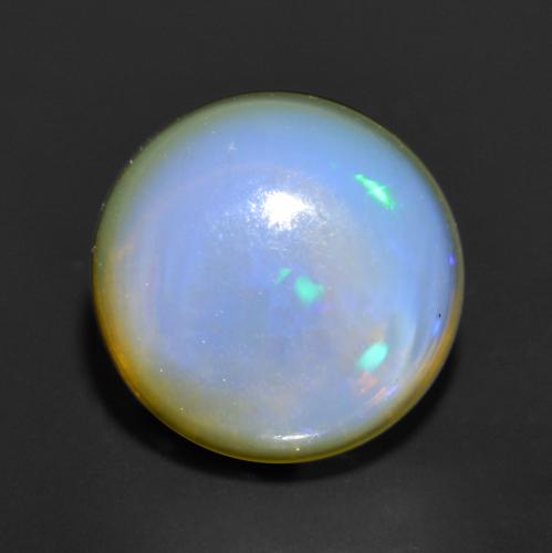 Opala Multicolorido Natural 0.90ct, Corte Redondo, Translúcido