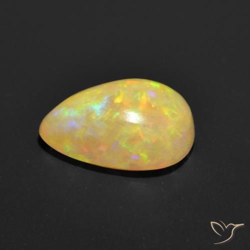 Opala Multicolorido Natural 1.44ct, Formato de pêra, Opaco