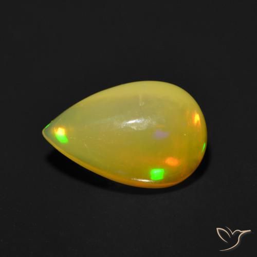 Opala Multicolorido Natural 0.98ct, Formato de pêra, Translúcido