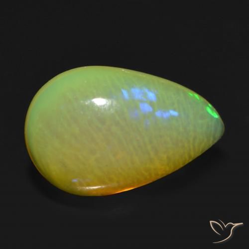 Opala Multicolorido Natural 0.60ct, Formato de pêra, Transparente