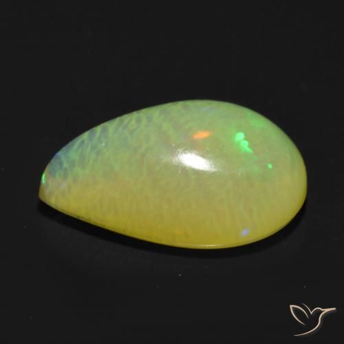 Opala Multicolorido Natural 0.60ct, Formato de pêra, Transparente