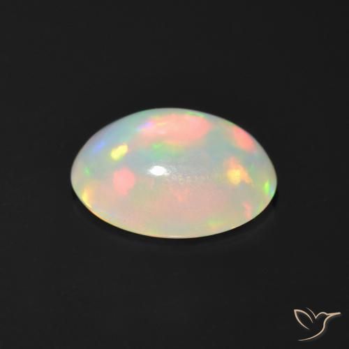 Opala multicolorido natural 0,95ct, corte oval, transparente