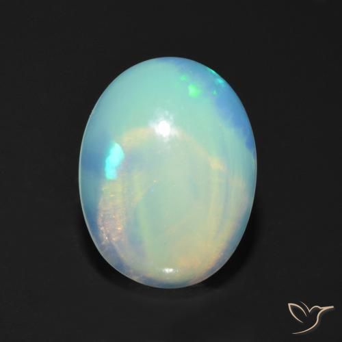 1.38ct Natural Multicolorido Opala, oval, Transparente