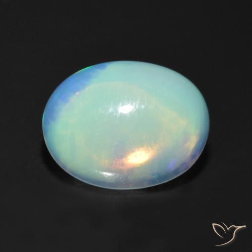 Opala Multicolorido Natural 1.38ct, oval, Transparente
