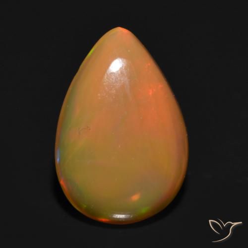 0.96ct Natural Multicolorido Opala, Formato de pêra, Transparente