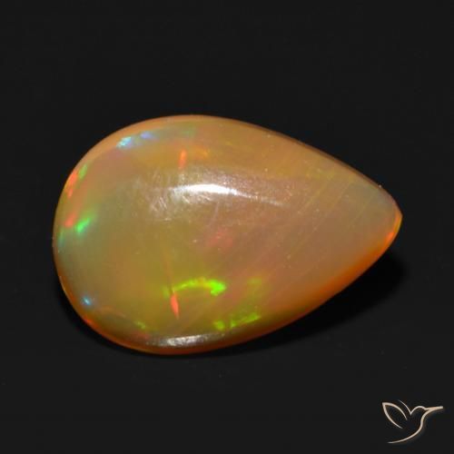 Opala Multicolorido Natural 0.96ct, Formato de pêra, Transparente