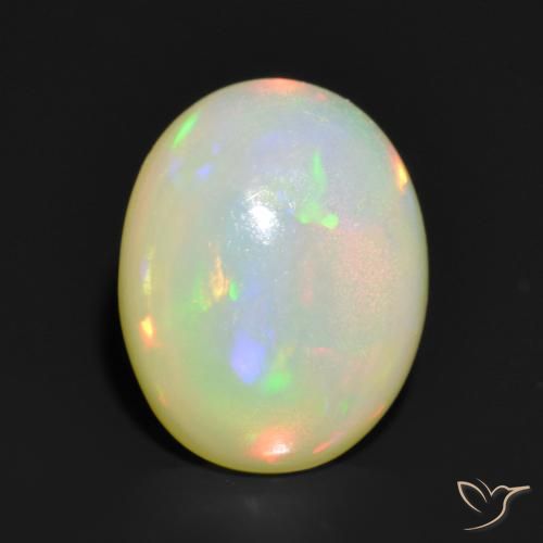 1.08ct Natural Multicolorido Opala, oval, Translúcido