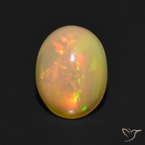 1.00ct Natural Multicolorido Opala, oval, Translúcido