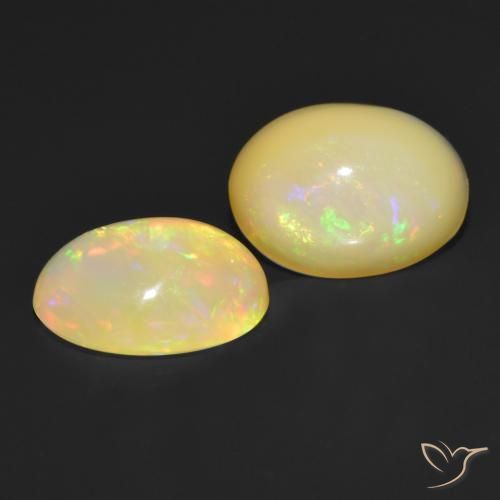 Pedras preciosas de Opala Multicolorido natural de 2.50 ct, oval, Translúcido