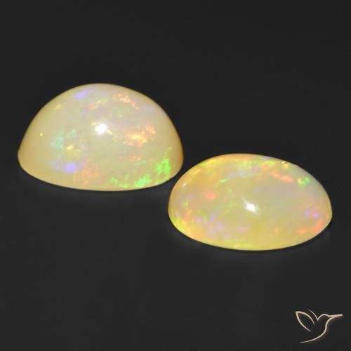 Pedras preciosas de Opala Multicolorido natural de 2.50 ct, oval, Translúcido