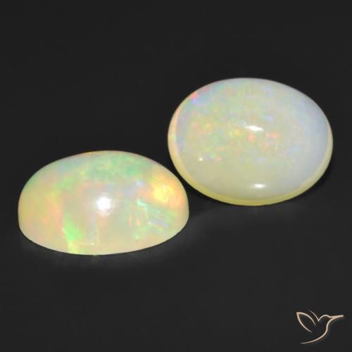 Pedras preciosas de Opala Multicolorido natural de 2.70 ct, oval, Translúcido