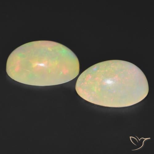 Pedras preciosas de Opala Multicolorido natural de 2.70 ct, oval, Translúcido