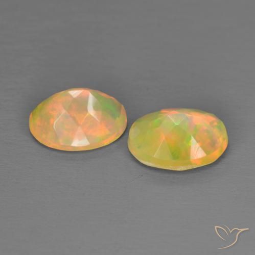 Pedras preciosas de Opala Multicolorido natural de 1.55 ct, oval, Translúcido