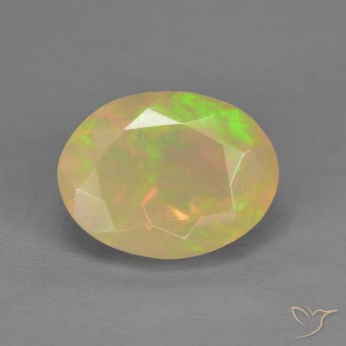 1.47ct Natural Multicolorido Opala, oval, Translúcido