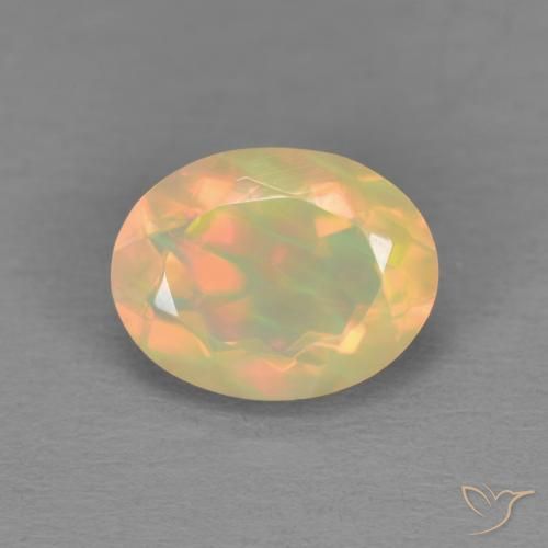 1.22ct Natural Multicolorido Opala, oval, Translúcido