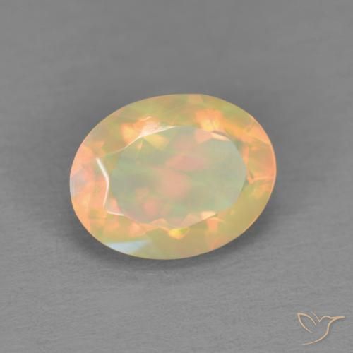 Opala Multicolorido Natural 1.22ct, oval, Translúcido