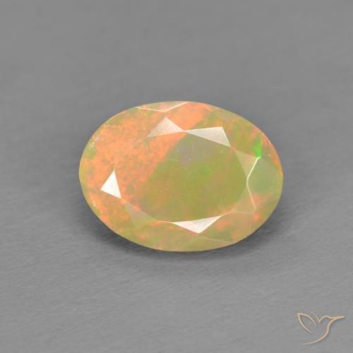0.82ct Natural Multicolorido Opala, oval, Translúcido