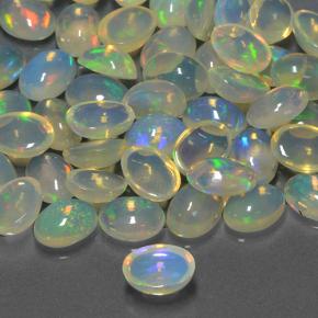 Opala Multicolorido Natural 0,48ct, Corte Oval, Transparente