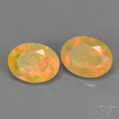 Pedras preciosas de Opala Multicolorido natural de 1.51 ct, oval, Translúcido
