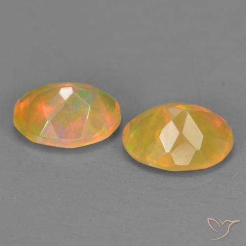 Pedras preciosas de Opala Multicolorido natural de 1.51 ct, oval, Translúcido