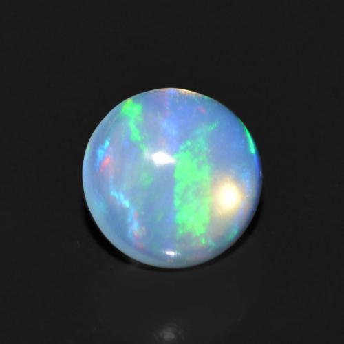 Opala Multicolorido Natural 0.60ct, Corte Redondo, Transparente