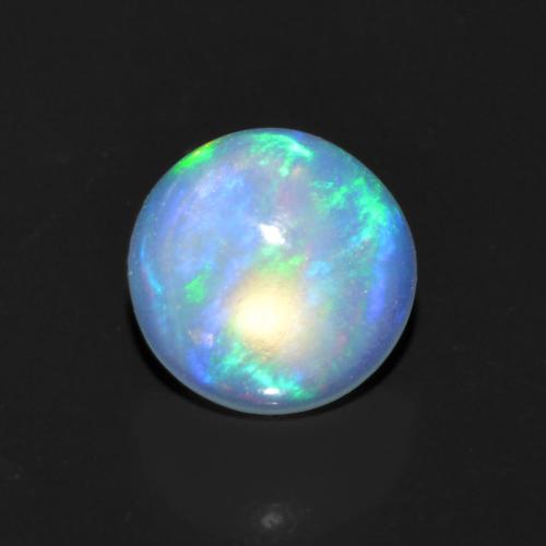 Opala Multicolorido Natural 0.60ct, Corte Redondo, Transparente