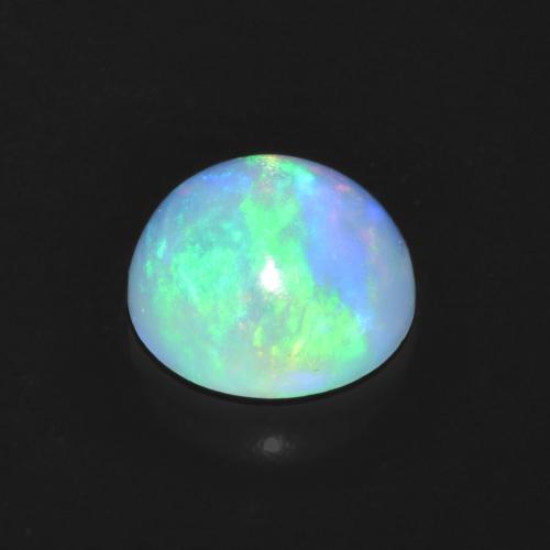Opala Multicolorido Natural 0.60ct, Corte Redondo, Transparente