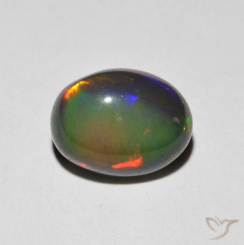 1.23ct Natural Multicolorido Opala, oval, Opaco