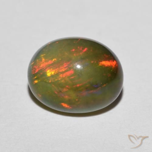 1.35ct Natural Multicolorido Opala, oval, Translúcido