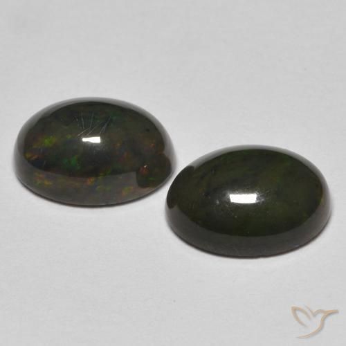 Pedras preciosas de Opala Multicolorido natural de 1.75 ct, oval, Opaco