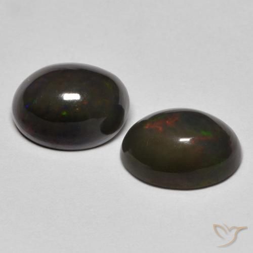 Pedras preciosas de Opala Multicolorido natural de 1.54 ct, oval, Opaco