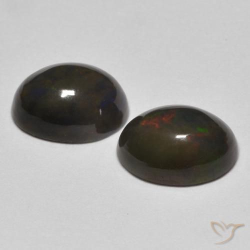 Pedras preciosas de Opala Multicolorido natural de 1.54 ct, oval, Opaco