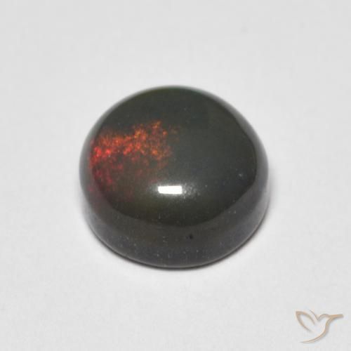 Opala Multicolorido Natural 0.82ct, Redondo, Opaco