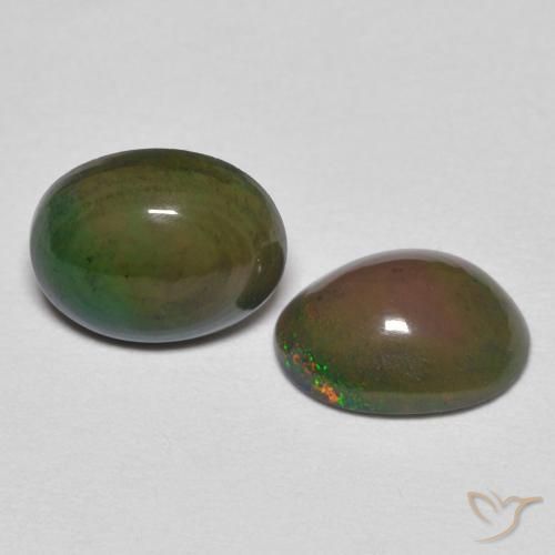 Pedras preciosas de Opala Multicolorido natural de 1.46 ct, oval, Opaco
