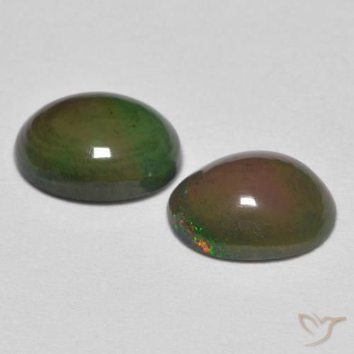 Pedras preciosas de Opala Multicolorido natural de 1.46 ct, oval, Opaco