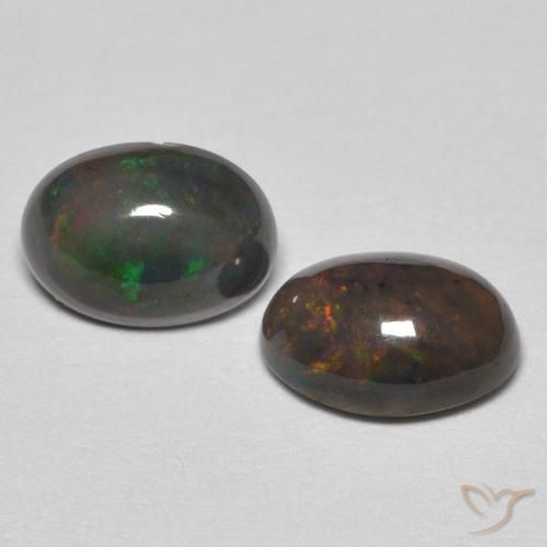 Pedras preciosas de Opala Multicolorido natural de 0.99 ct, oval, Opaco