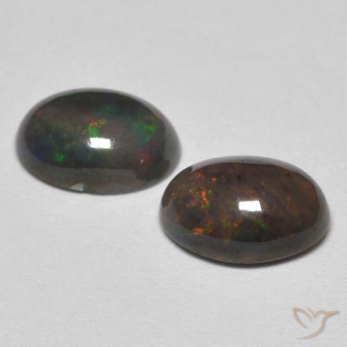 Pedras preciosas de Opala Multicolorido natural de 0.99 ct, oval, Opaco