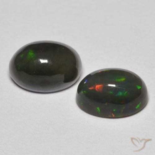 Pedras preciosas de Opala Multicolorido natural de 1.18 ct, oval, Opaco