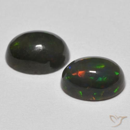Pedras preciosas de Opala Multicolorido natural de 1.18 ct, oval, Opaco